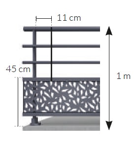 Panneau de soubassement sécurité enfant pour balustrade - Extérieur