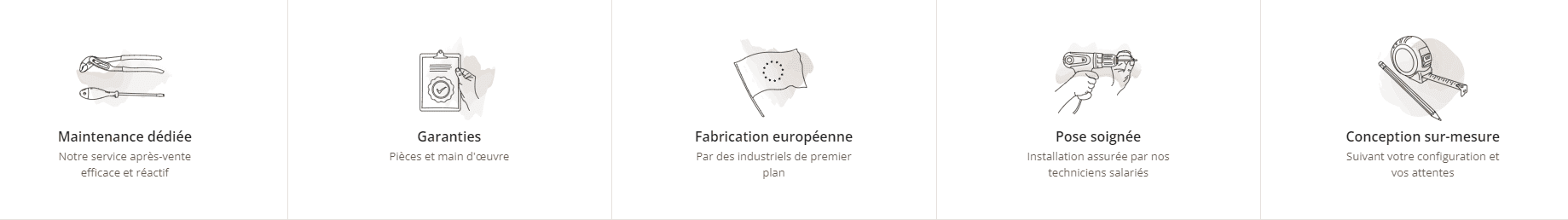 Bandeau de réassurance Maison Veyret